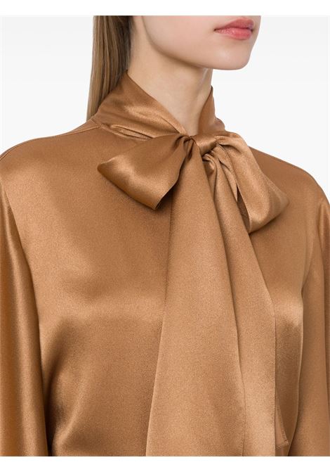 Blusa con fiocco in beige Alberta Ferretti - donna ALBERTA FERRETTI | 020551190148